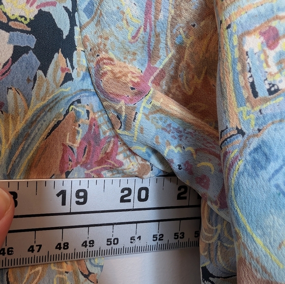 Vintage 90s Fairset Button Down Printed Short Sleeve Dress Womens 10 - Picture 6 of 8